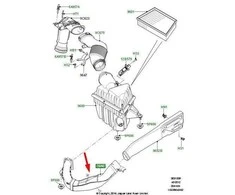 LAND ROVER FREELANDER 2 L359 Oro įsiurbimo vamzdis LR009342 Naujas originalus