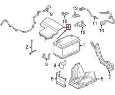 LAND ROVER FREELANDER L359 Akumuliatoriaus dėžės dangtis LR013334 NAUJAS ORIGINALUS