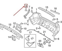 LAND ROVER FREELANDER L359 Bamperio Dangtelis Viršutinė Varžtas LR002161 NAUJAS ORIGINALUS