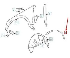 LAND ROVER FREELANDER L359 Priekinis sparnas apsauginis dangtis LR001623 NAUJAS ORIGINALUS