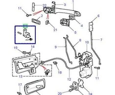 Land Rover Kit Cam Door Lock Range Rover 1994 2001 P38 Originalus STC3063