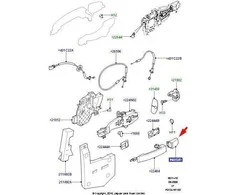 LAND ROVER L15 LR Sport Vairuotojo Pusės Kairės Priekinės Durų Rankenos Dangtelis Tungstenas CXJ500030LEP