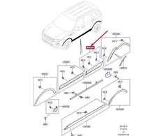 LAND ROVER LR RANGE ROVER EVOQUE L538 Galinės Dešinės Durų Apdailos LR093960 NAUJA ORIGINALI