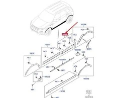 LAND ROVER LR RANGE ROVER EVOQUE L538 Galinės Dešinės Durų Apdailos LR093960 NAUJA ORIGINALI