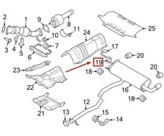 LAND ROVER LR RANGE ROVER EVOQUE L538 galinės išmetimo sistemos pakaba Originali LR004549
