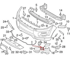 LAND ROVER LR RANGE ROVER EVOQUE L538 Priekinis Bamperio Kairysis Apdailos Rėmelis LR057397 NAUJAS ORIGINALUS