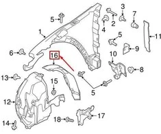 LAND ROVER LR RANGE ROVER EVOQUE L538 Priekinis Kairysis Sparnas Galinis Apdailos Elementas LR027397 NAUJAS ORIGINALUS