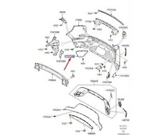 LAND ROVER LR RANGE ROVER EVOQUE L551 Galinis Bamperio Kairysis Įdėklas LR128211 NAUJAS ORIGINALUS