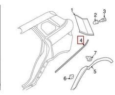 LAND ROVER LR Range Rover Evoque LV Galinės Ketvirčio Langų Išorinė Apdaila LR035340 NAUJA ORIGINALI