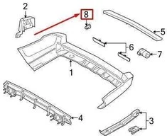 LAND ROVER LR RANGE ROVER L322 Galinės Kairės Išorinės Parkavimo Jutiklio Laikiklis LR011882 NAUJAS ORIGINALUS