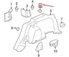 LAND ROVER LR RANGE ROVER L322 Galinio bagažo tvirtinimo kablio laikiklis LR004797 NAUJAS GENIALUS