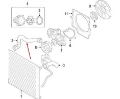 LAND ROVER LR RANGE ROVER L322 Radiatoriaus Aušinimo Žarna Viršutinė PCH501720 4.4 Benzinas NAUJA ORIGINALI