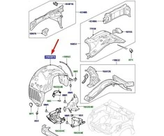 LAND ROVER LR RANGE ROVER SPORT L320 Priekinio Kairio Rato Korpusas Liner LR015040 NAUJAS ORIGINALUS