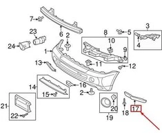 LAND ROVER LR RANGE ROVER SPORT L320 Priekinis Bamperis Kairysis Spoileris DFB500170 NAUJAS ORIGINALUS