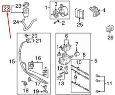 LAND ROVER LR RANGE ROVER SPORT L320 Vairo stiprintuvo rezervuaras RQN000011 NAUJAS ORIGINALUS
