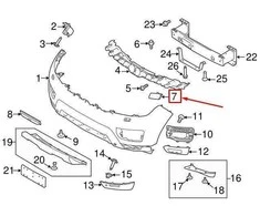 LAND ROVER LR RANGE ROVER SPORT L494 Dešinės priekinės žibintų plovimo dangtelis LR045044 NAUJAS ORIGINALUS