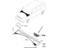 LAND ROVER LR RANGE ROVER VELAR L560 Kairės pusės skydelis Tri LR093092 LHD Naujas originalus