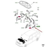 LAND ROVER LR RANGE ROVER VELAR L560 Variklio skydo kairysis izoliatorius LR092542 Naujas originalus