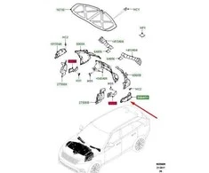 LAND ROVER LR RANGE ROVER VELAR L560 Variklio skydo kairysis izoliatorius LR092542 Naujas originalus