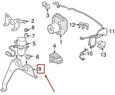 LAND ROVER OEM LR DISCOVERY 3 L319 STABDŽIŲ BOOSTER VACUUM PUMP BRACKET SQU500012 ORIGINALUS