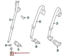 LAND ROVER OEM LR DISCOVERY SPORT L550 GALINĖS SĖDYNĖS IŠORINIO DIRŽO LAIKIKLIO VERŽLĖ LR061323 ORIGINALI