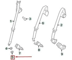 LAND ROVER OEM LR DISCOVERY SPORT L550 GALINĖS SĖDYNĖS IŠORINIO DIRŽO LAIKIKLIO VERŽLĖ LR061323 ORIGINALI