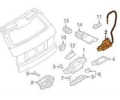 LAND ROVER OEM LR RANGE ROVER EVOQUE L538 GALINĖS DURYS BAGAŽO DANGTIS UŽRAKTAS LR071193 ORIGINALUS