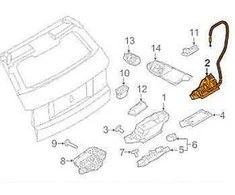 LAND ROVER OEM LR RANGE ROVER EVOQUE L538 GALINĖS DURYS BAGAŽO DANGTIS UŽRAKTAS LR071193 ORIGINALUS