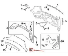 LAND ROVER OEM LR RANGE ROVER EVOQUE L551 GALINIS BAMPEKAS APATINIS VALANCAS PANELE LR117423 ORIGINALUS