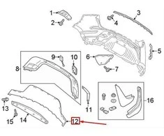 LAND ROVER OEM LR RANGE ROVER EVOQUE L551 GALINIS BAMPEKAS APATINIS VALANCAS PANELE LR117423 ORIGINALUS