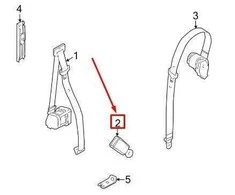 LAND ROVER OEM LR RANGE ROVER L322 GALINIS IŠORINIS SĖDYNĖS DIRŽO PRIIMTUVAS BUCKLE LR010355 ORIGINALUS
