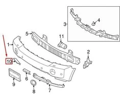 LAND ROVER OEM LR RANGE ROVER L322 PRIEKINIS BAMPEKLO DEŠINIS ORA INLETO GROTELĖ DXB500380PUY ORIGINALUS