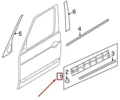 LAND ROVER OEM LR RANGE ROVER SPORT L320 PRIEKINIŲ KAIRĖS DURŲ APATINIS APDAILOS ELEMENTAS LR024159 ORIGINALUS