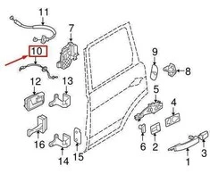 LAND ROVER OEM LR RANGE ROVER SPORT L320 GALINIO DURŲ UŽRAKTŲ IŠLEIDIMO KABELIS FQZ500330 ORIGINALUS