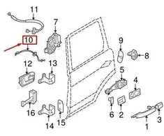 LAND ROVER OEM LR RANGE ROVER SPORT L320 GALINIO DURŲ UŽRAKTŲ IŠLEIDIMO KABELIS FQZ500330 ORIGINALUS