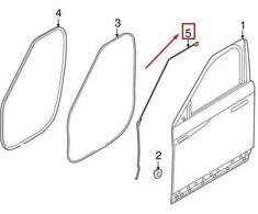 LAND ROVER OEM LR RANGE ROVER VELAR L560 PRIEKINIŲ DEŠINIŲ DURŲ VIRŠUTINIS SANDARAS LR110733 ORIGINALUS