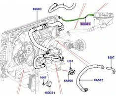 LAND ROVER RADIATORIAUS VIRŠUTINIO PERPILDYMO ŽARNA RANGE EVOQUE LR024251 ORIGINALUS