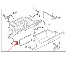 LAND ROVER RANGE ROVER EVOQUE L538 Pirštinės dėžutės prieigos skydelis LR052903 NAUJAS ORIGINALUS