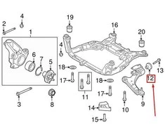 Land Rover Range Rover Evoque Priekinis Svorio Vibracijos Demperis Originalus LR033630