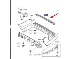 LAND ROVER RANGE ROVER L322 Galinės Bamperio Įdėklas Žingsnio Padas LR014496 Naujas Originalus