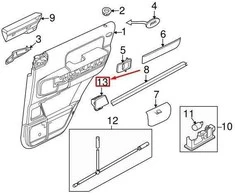 LAND ROVER RANGE ROVER L322 Galinės Dešinės Durys Peleninė FKK500040PVA NAUJA ORIGINALI