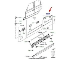 Land Rover Range Rover L322 Galinės Kairiosios Durys Moulding Originalus LR006220