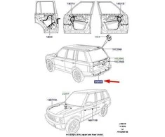 LAND ROVER RANGE ROVER L322 Galinio parkavimo jutiklio laidai Originalus YMD001992