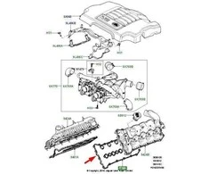 LAND ROVER RANGE ROVER L322 Kairio įsiurbimo kolektoriaus tarpiklis LR005897 Naujas originalus