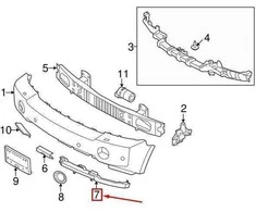 Land Rover Range Rover L322 Priekinio Bamperio Dešinysis Spoileris Originalus DFB500080