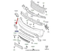 LAND ROVER RANGE ROVER L322 Priekinis Kairysis Bamperio Deflektorius LR020486 Naujas Originalus