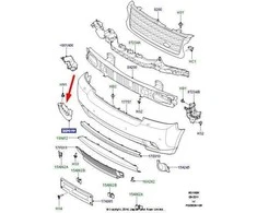 LAND ROVER RANGE ROVER L322 Priekinis Kairysis Bamperio Deflektorius LR020486 Naujas Originalus