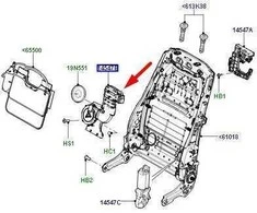 Land Rover Range Rover L322 Priekinių Sėdynių Ventiliatoriaus Variklis Originalus HHK500060
