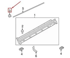 LAND ROVER RANGE ROVER L322 Šoninis skydelis Molding Clip LR018389 NAUJAS ORIGINALUS