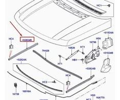 LAND ROVER RANGE ROVER L322 variklio gaubto išorinis šoninis sandariklis originalus LR012017